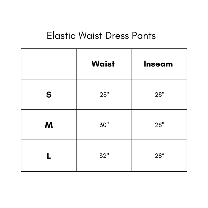 Elastic Waist Dress Pants - Sandy Beach