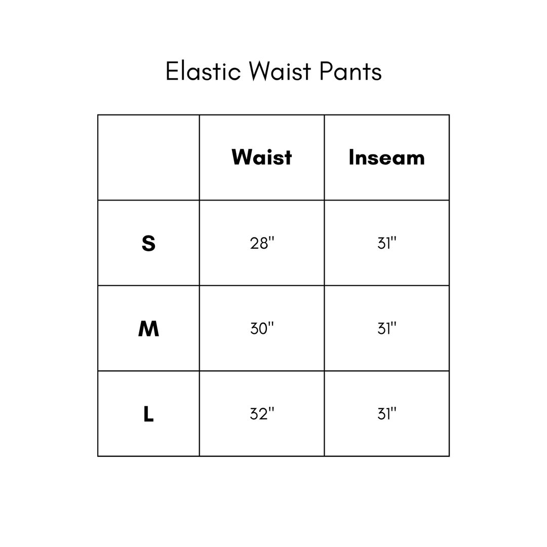 Elastic Waist Pants - Light Blue