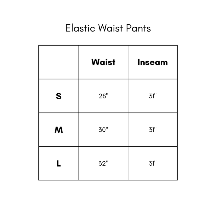 Elastic Waist Pants - Light Blue
