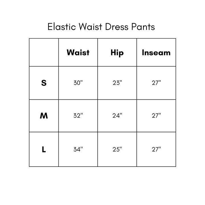 Elastic Waist Dress Pants - Brown