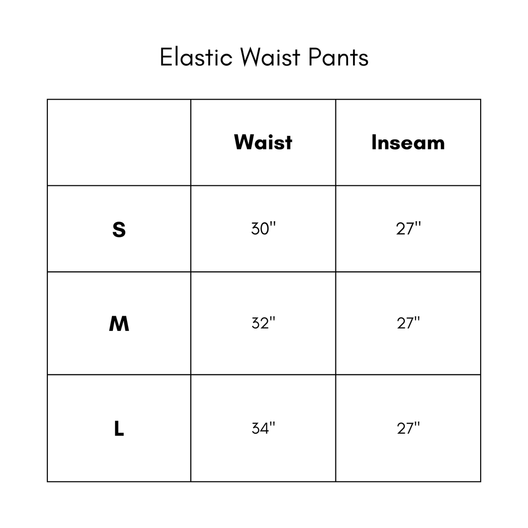 Elastic Waist Pants - Charcoal