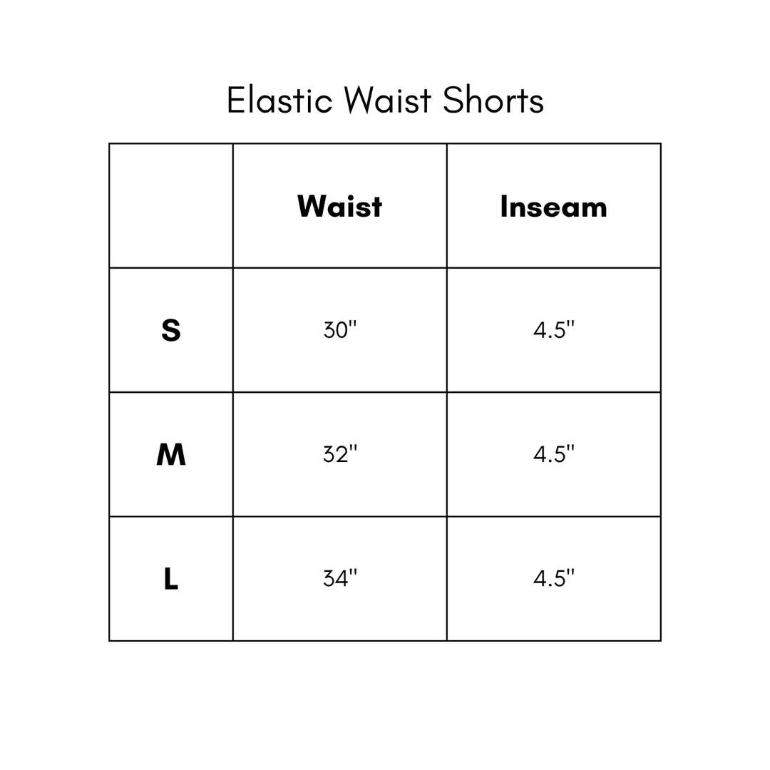 Elastic Waist Shorts - Dusty Blue
