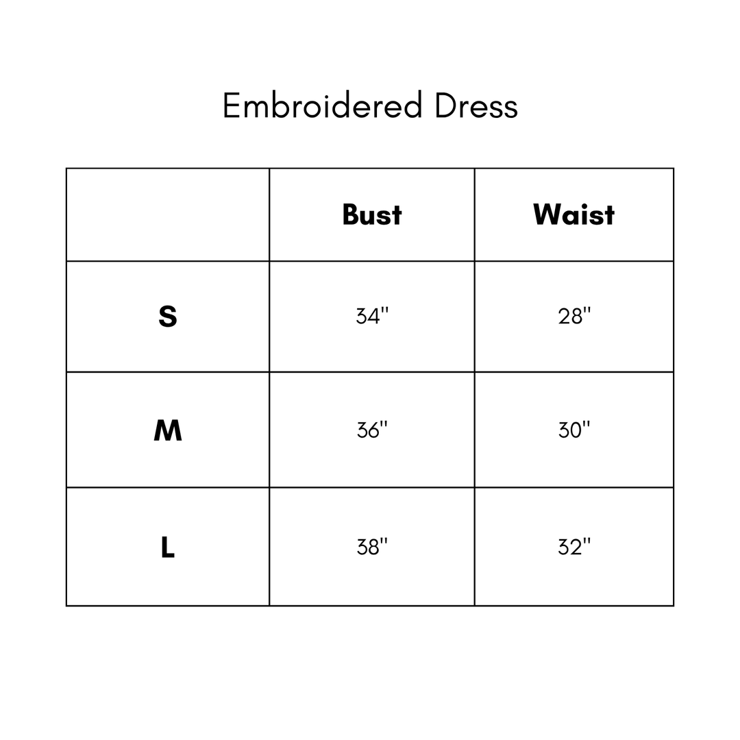 Embroidered Dress - Black