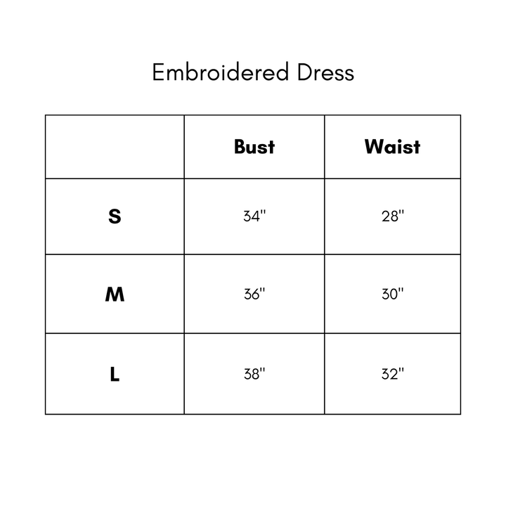 Embroidered Dress - Black