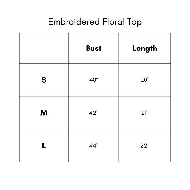Embroidered Floral Top - Pink