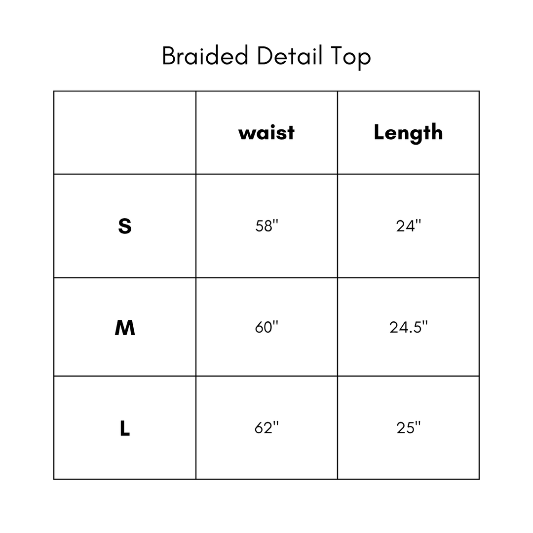 Braided Detail Top - Black