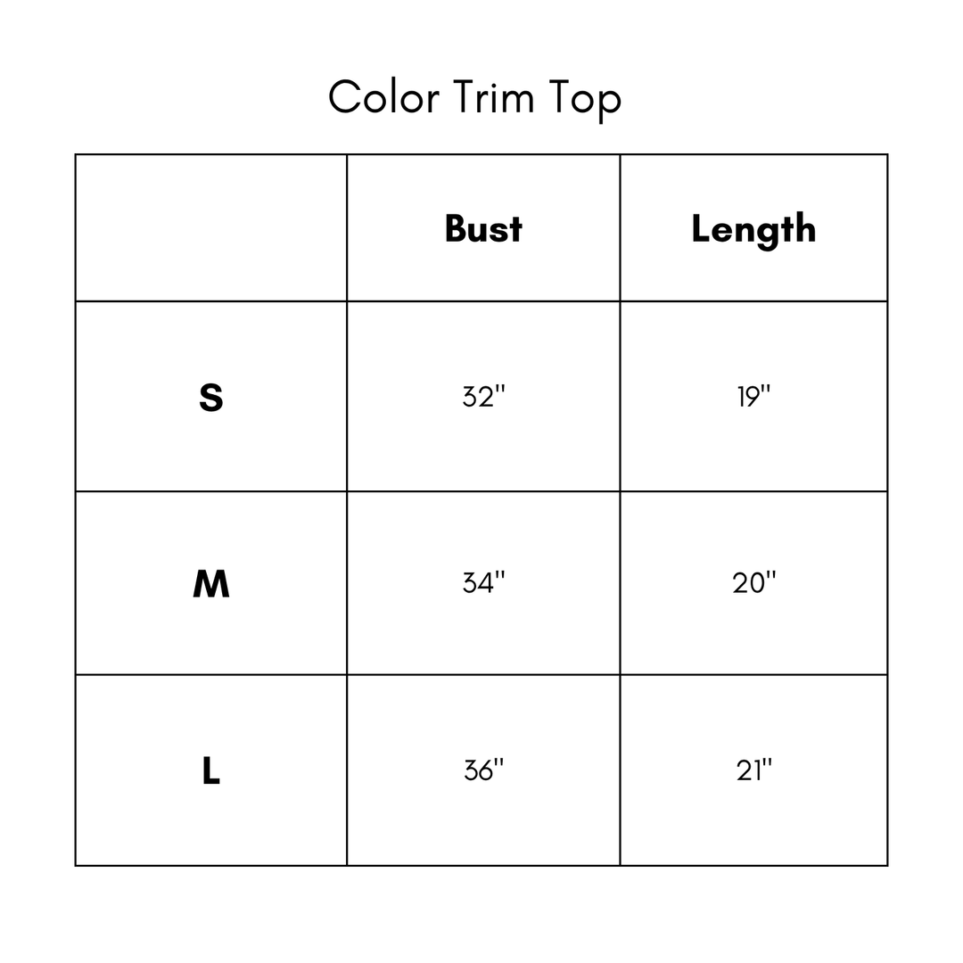 Color Trim Top - Navy