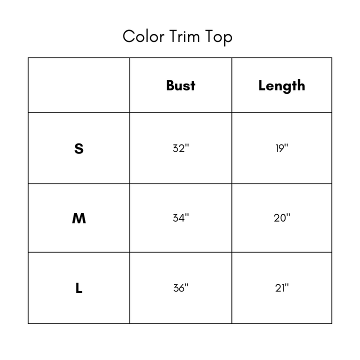 Color Trim Top - Navy