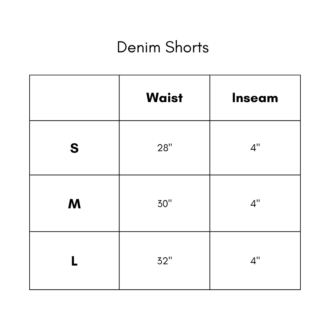 Denim Shorts - Black