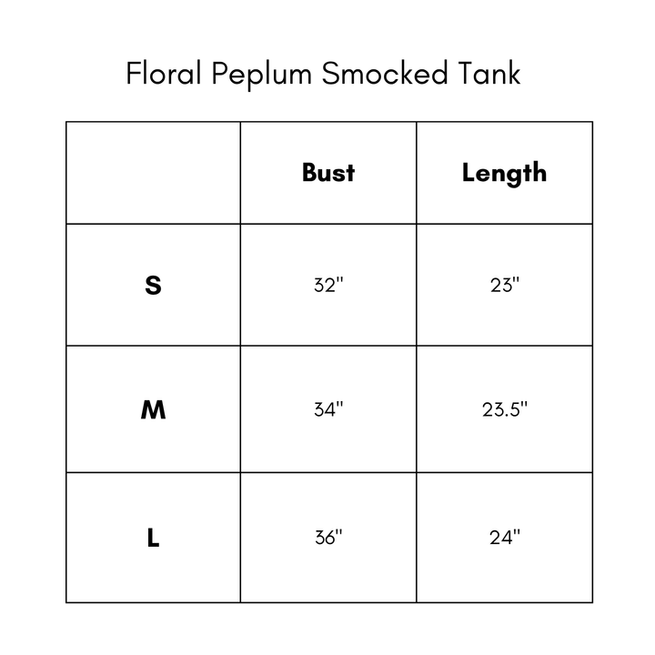 Floral Peplum Smocked Tank - Yellow