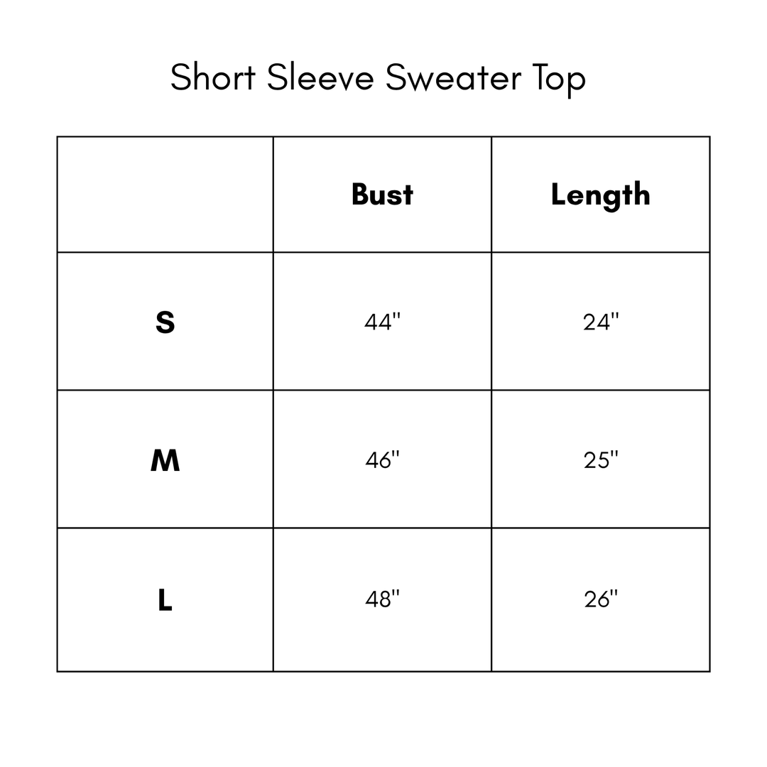 Short Sleeve Sweater Top - Burgundy