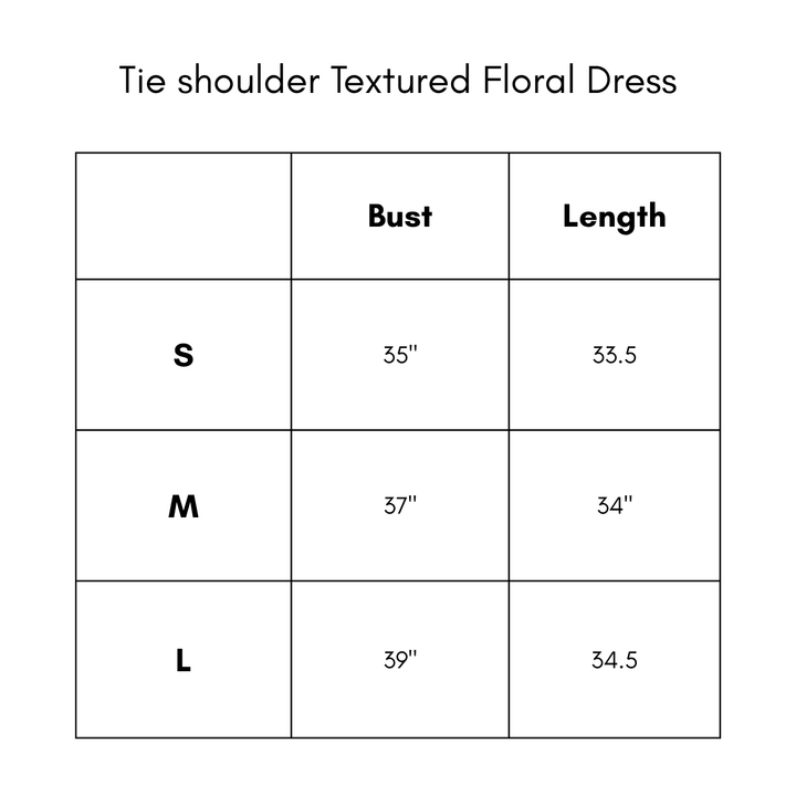 Tie Shoulder Textured Floral Dress - White