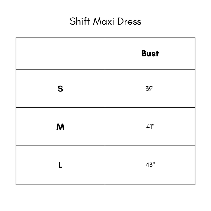 Shift Maxi Dress - Black