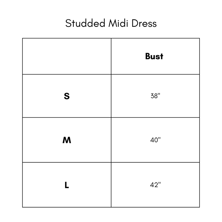 Studded Midi Dress - Red