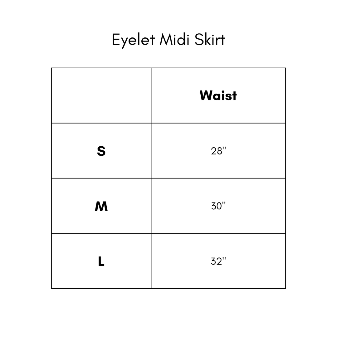 Eyelet Midi Skirt - Pink