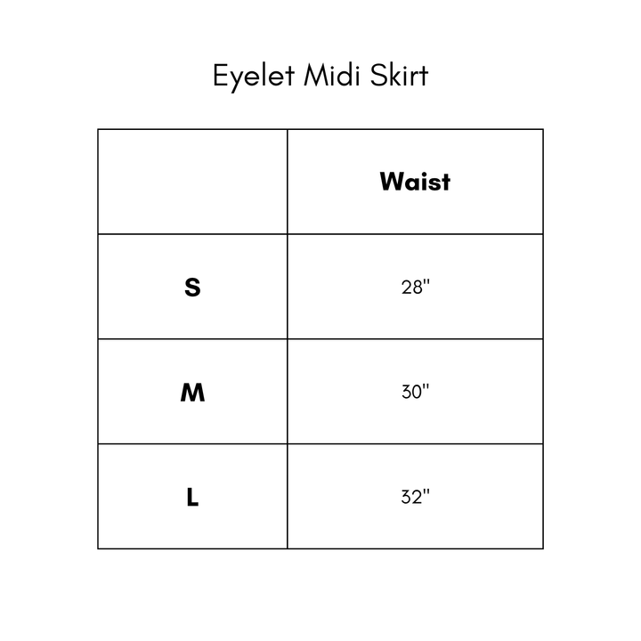 Eyelet Midi Skirt - Pink