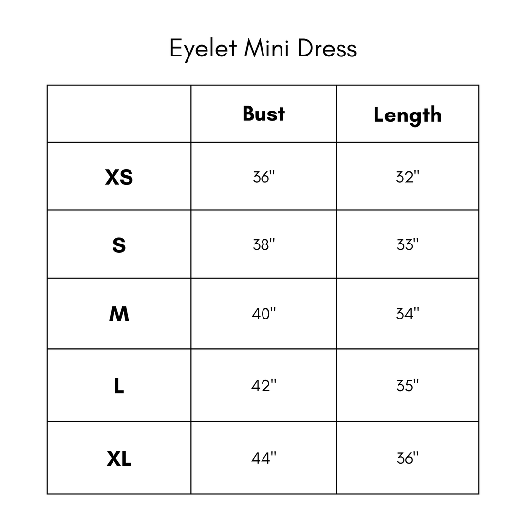 Eyelet Mini Dress - Red