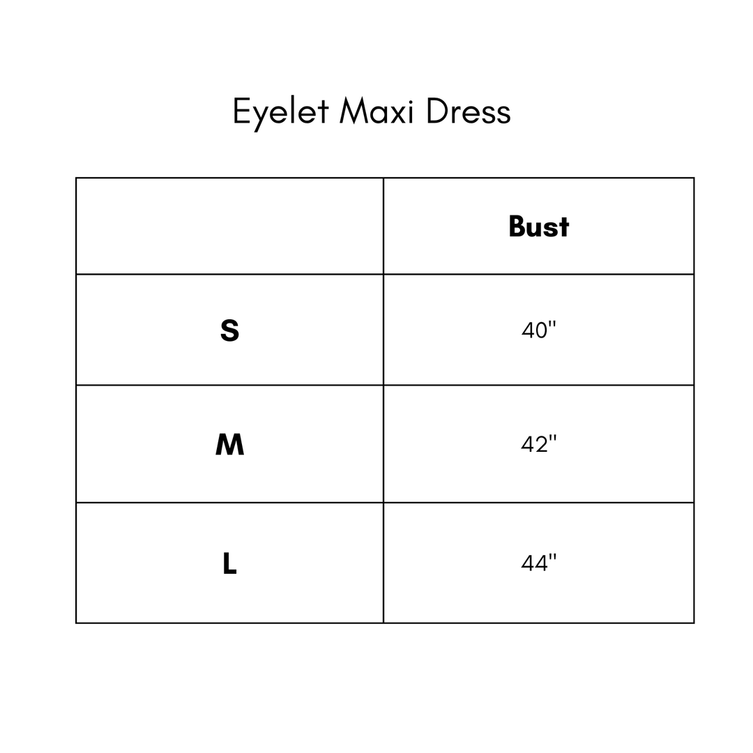 Eyelet Maxi Dress - White