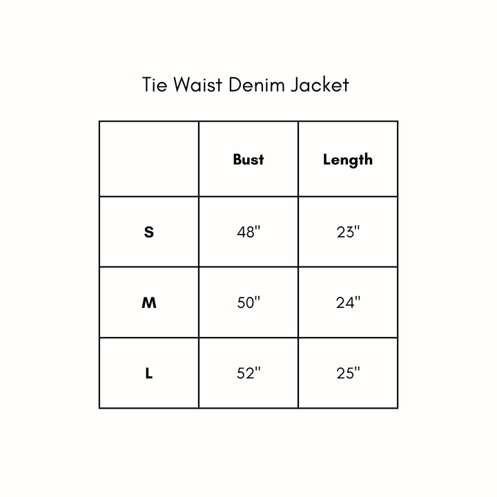 Tie Waist Denim Jacket