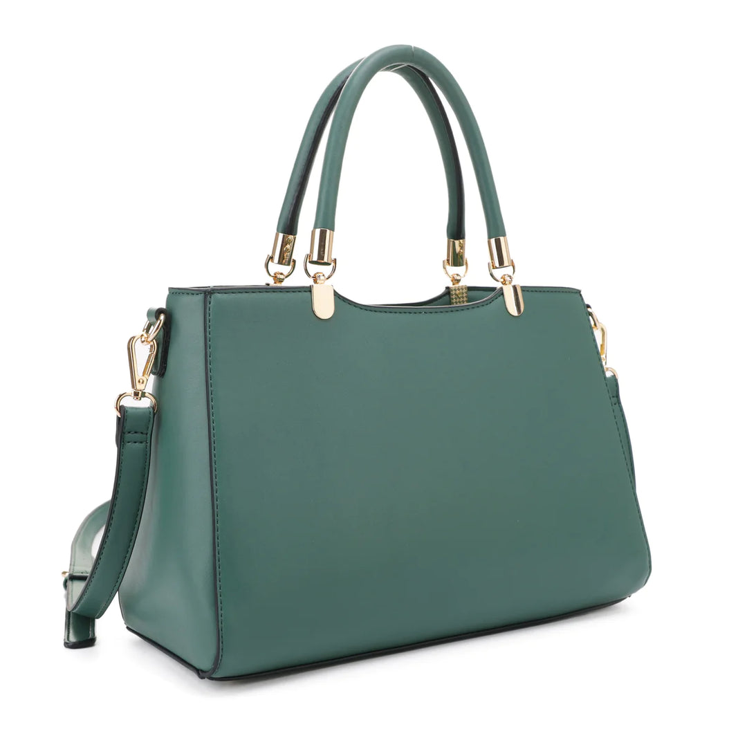 Vivian Structured Bag - Dark Green