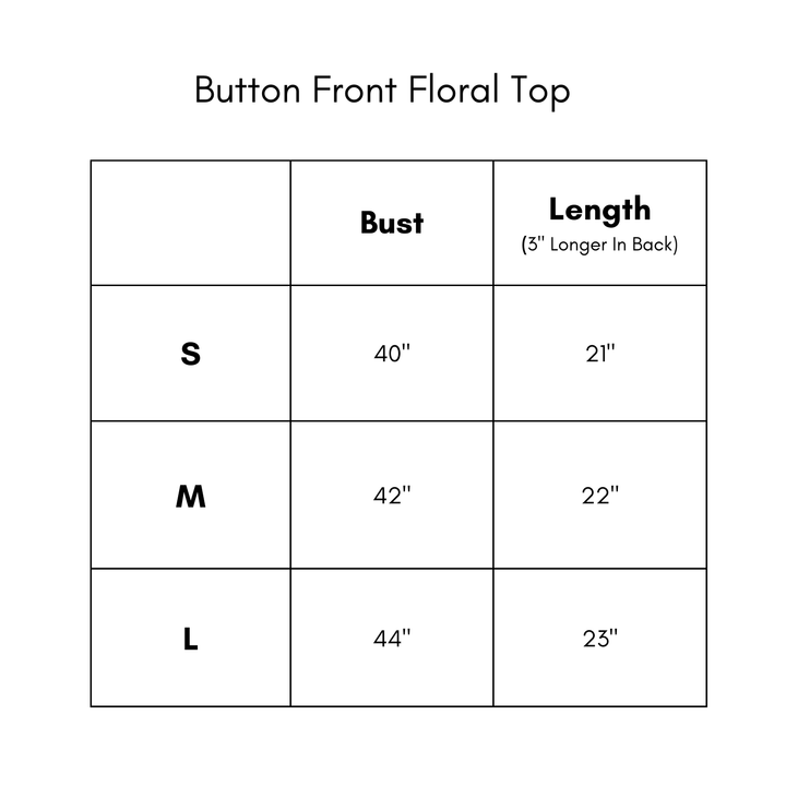 Button Front Floral Top