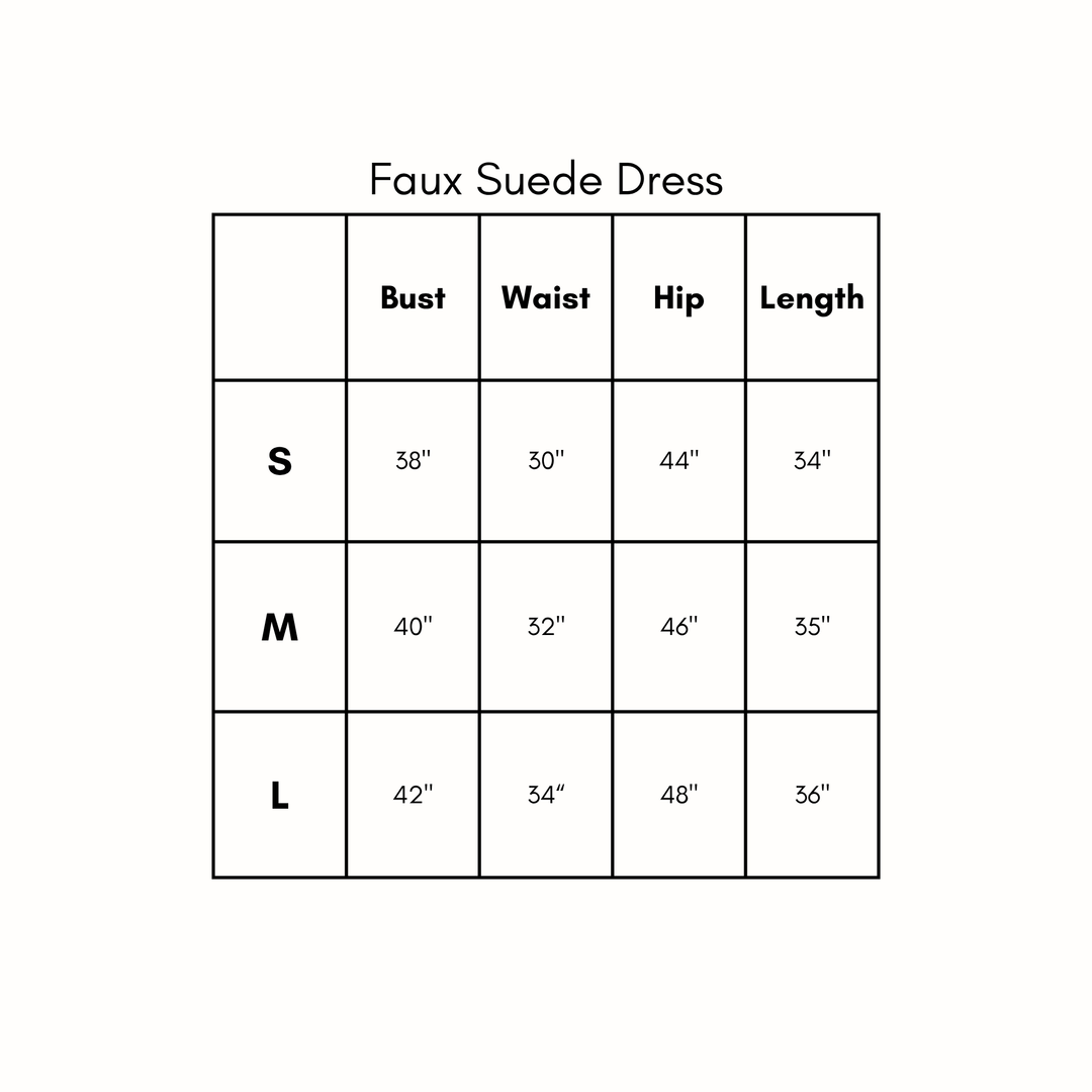 Faux Suede Dress - Wood