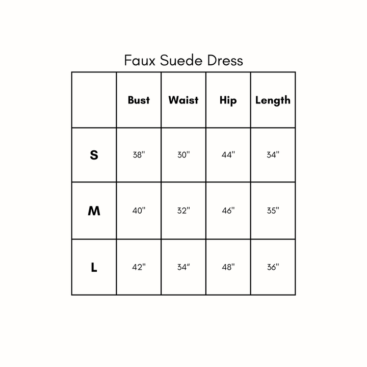 Faux Suede Dress - Wood