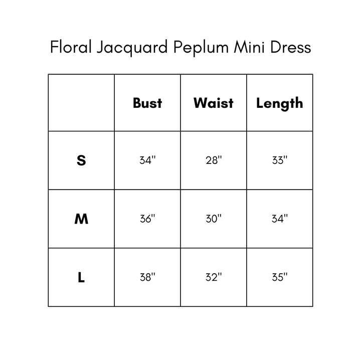 Floral Jacquard Peplum Mini Dress