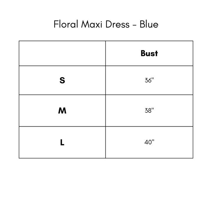 Floral Maxi Dress - Blue