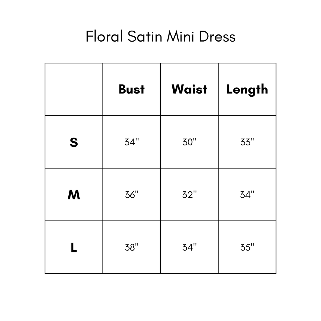 Floral Satin Mini Dress