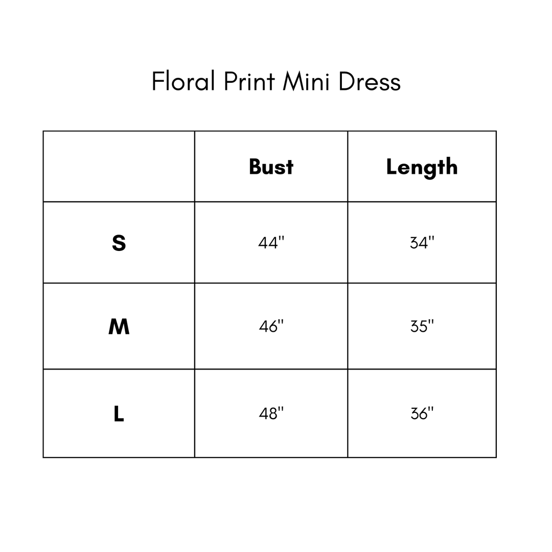 Floral Print Mini Dress - Cream