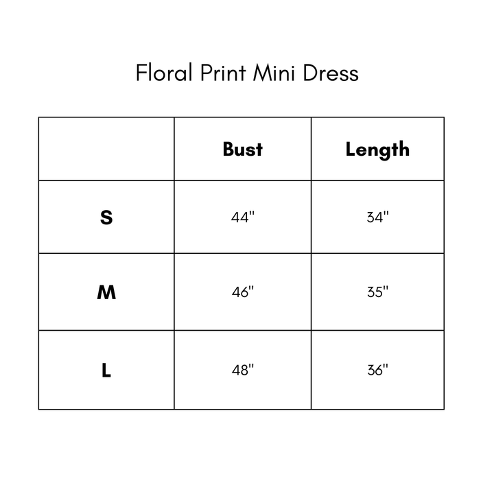 Floral Print Mini Dress - Cream