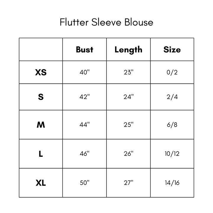 Flutter Sleeve Printed Blouse - Green
