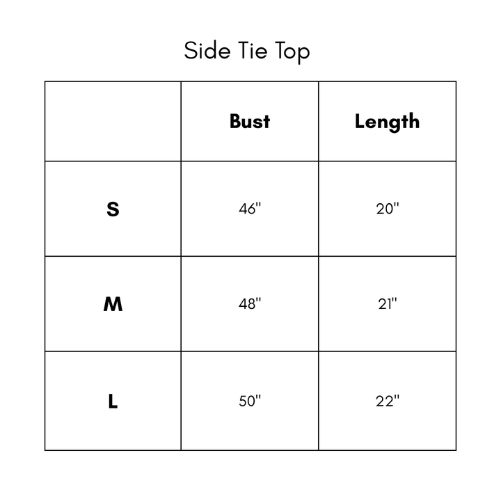 Side Tie Top - White