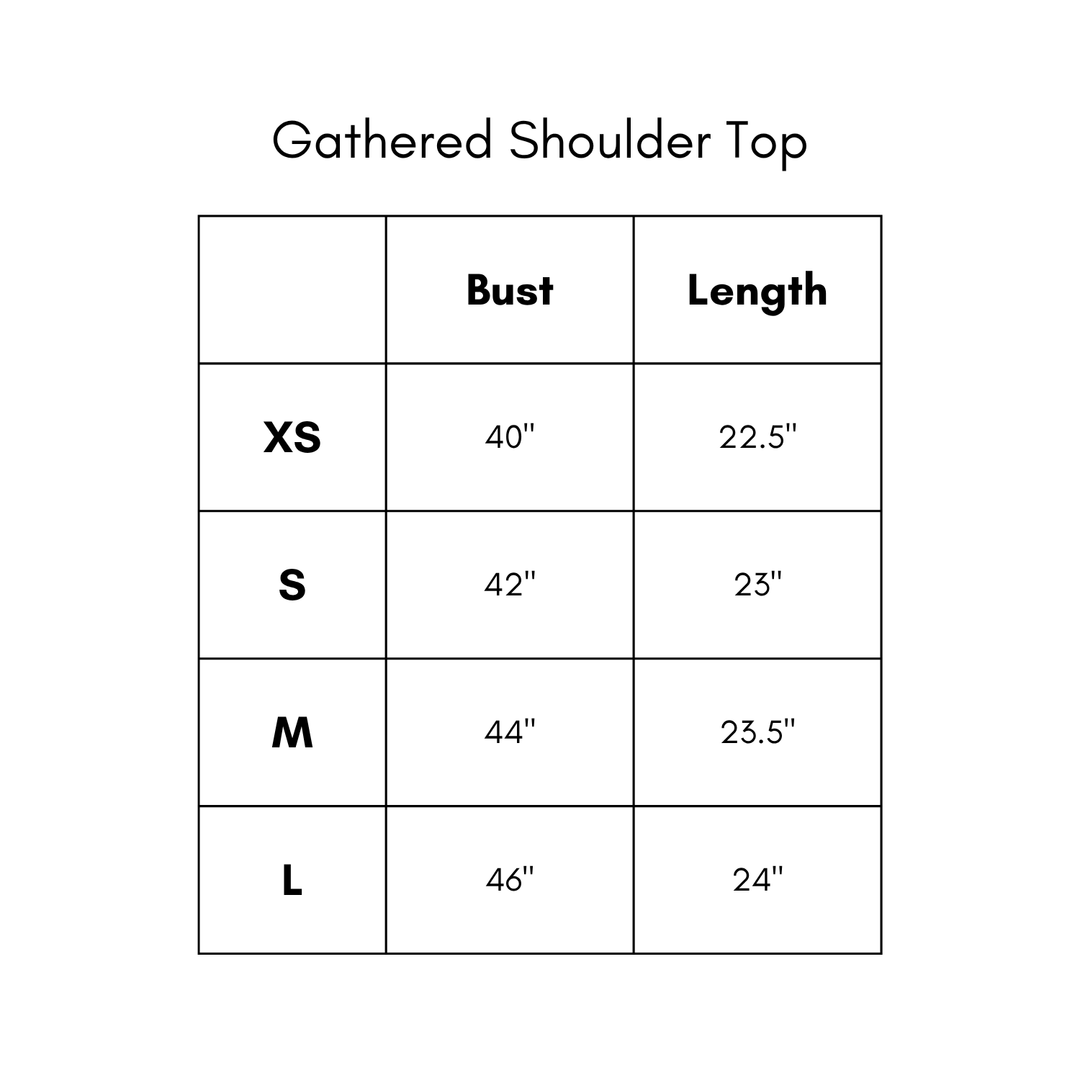 Gathered Shoulder Top - Green