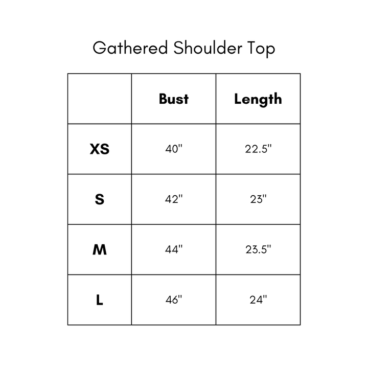 Gathered Shoulder Top - Green