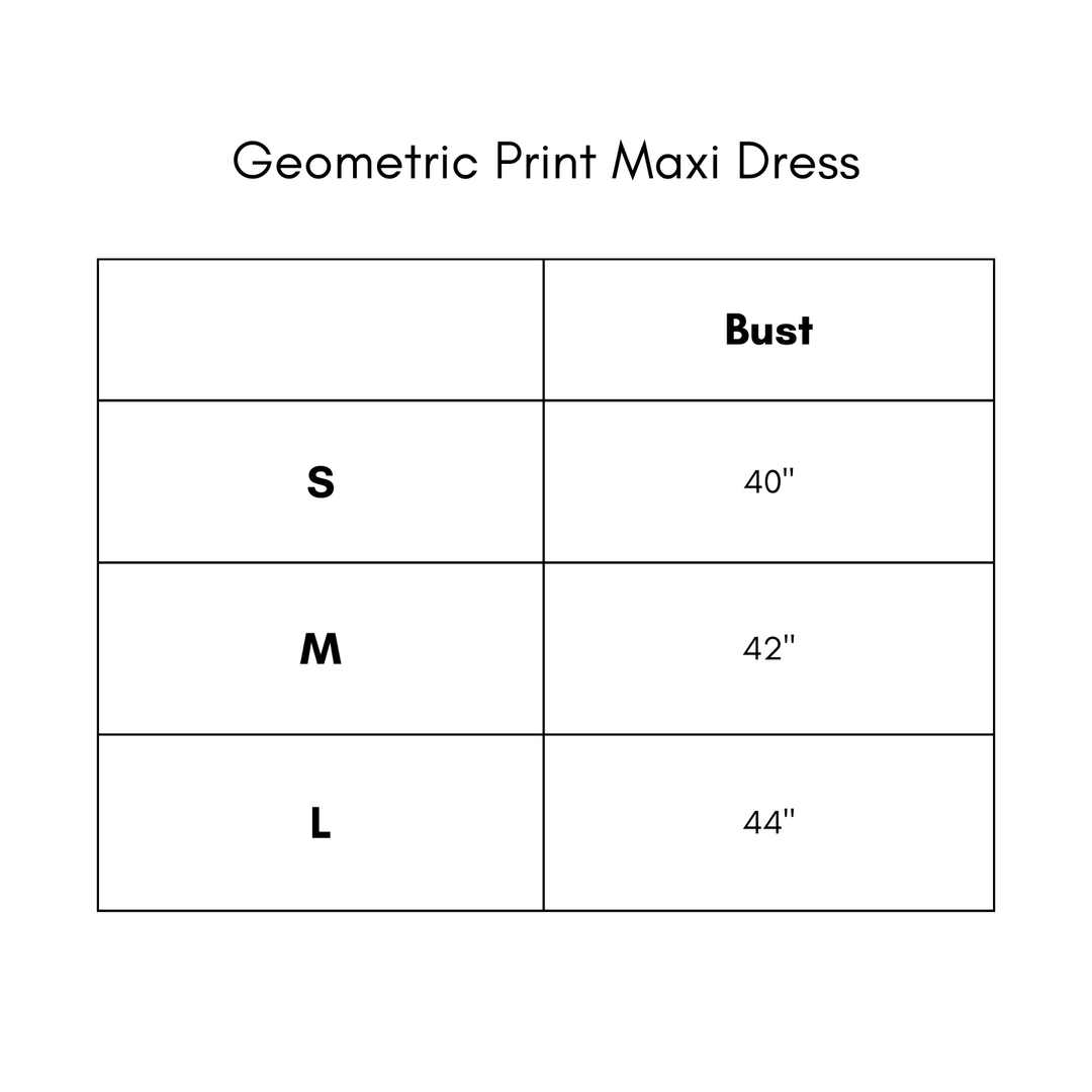 Geometric Print Maxi Dress - Matcha