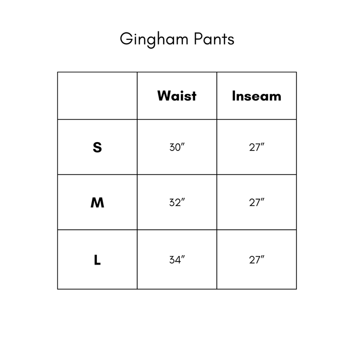 Gingham Pants - Blue