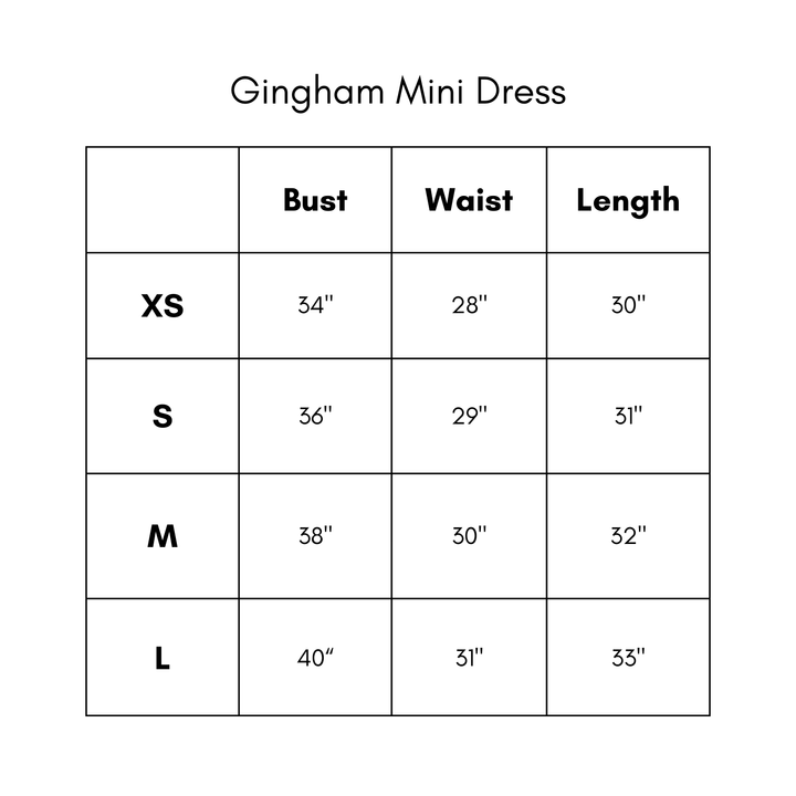 Gingham Mini Dress - Pink