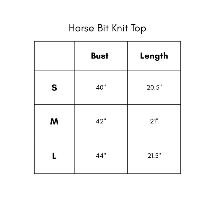 Horse Bit Knit Top - Navy