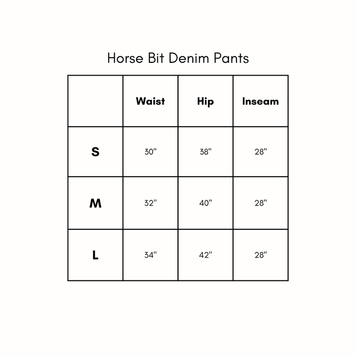 Horse Bit Denim Pants - Tan
