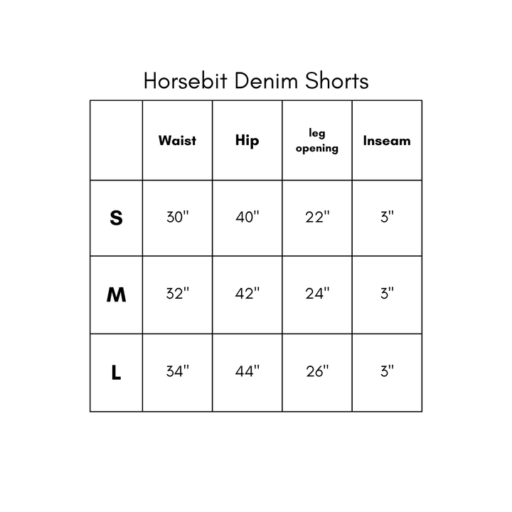Horsebit Denim Shorts - Ecru