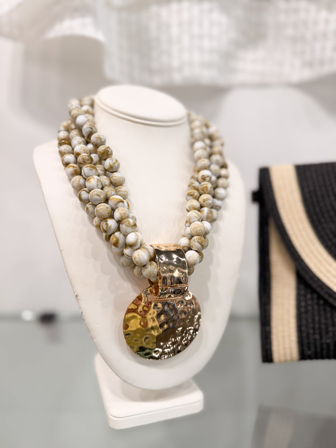 Multilayer Beaded Statement Necklace