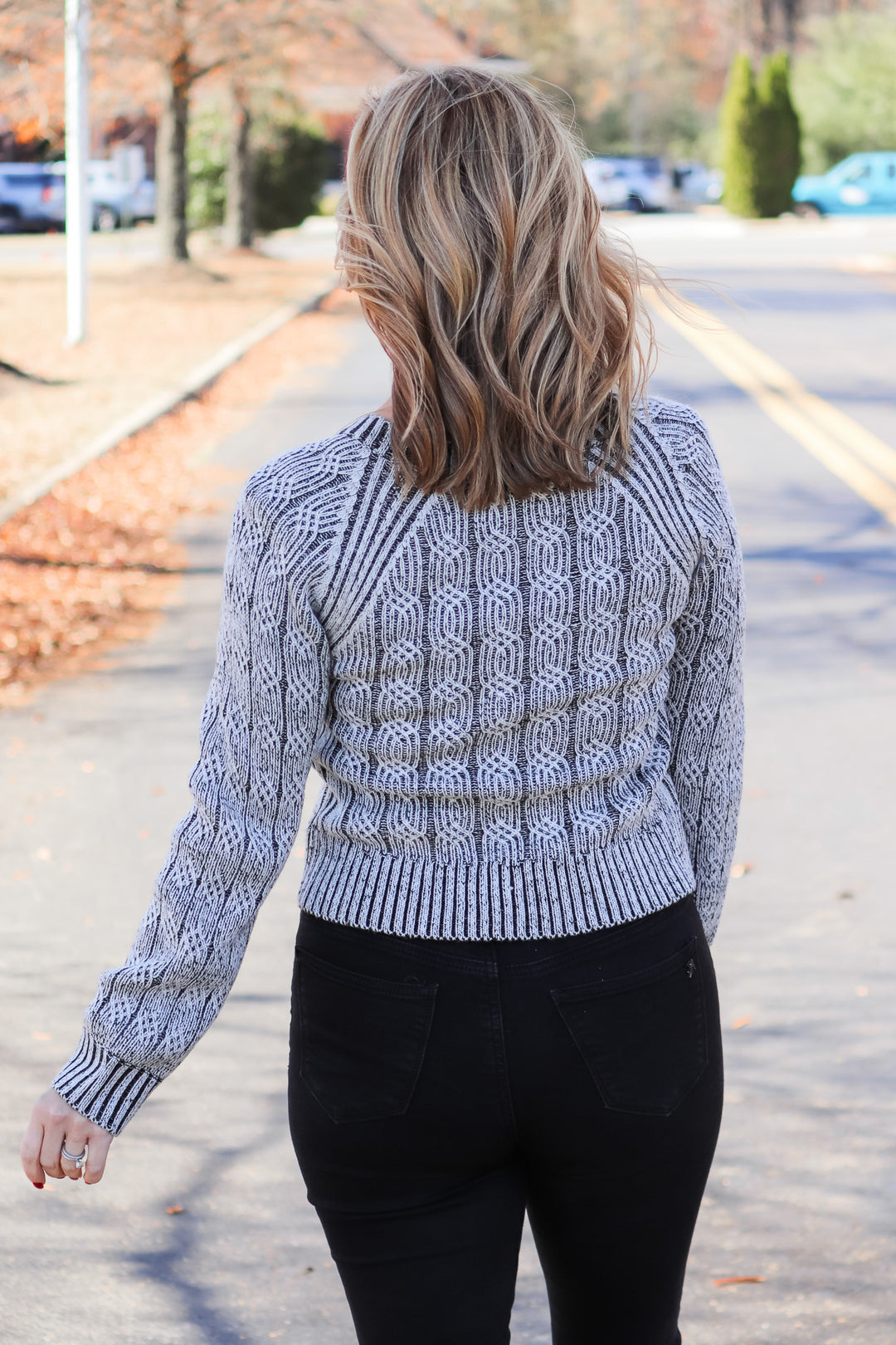 On Cue Cable Sweater - Gray