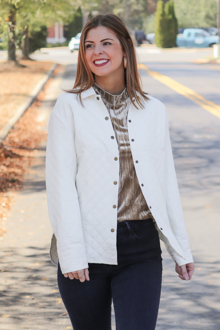 Quilted Jacket - Ivory