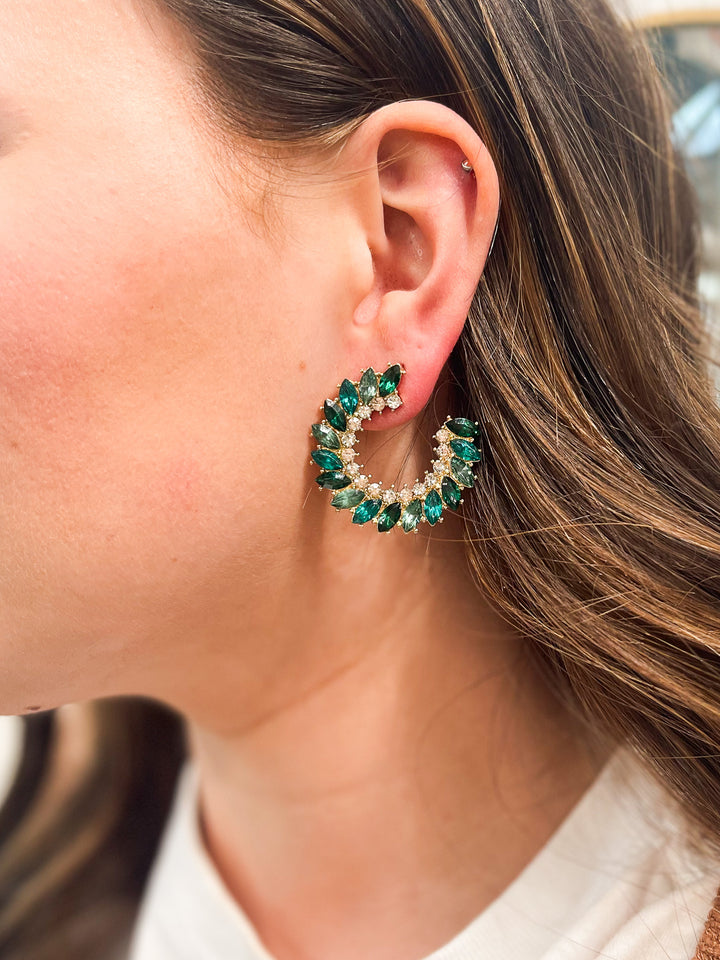 Studded Earrings - Green