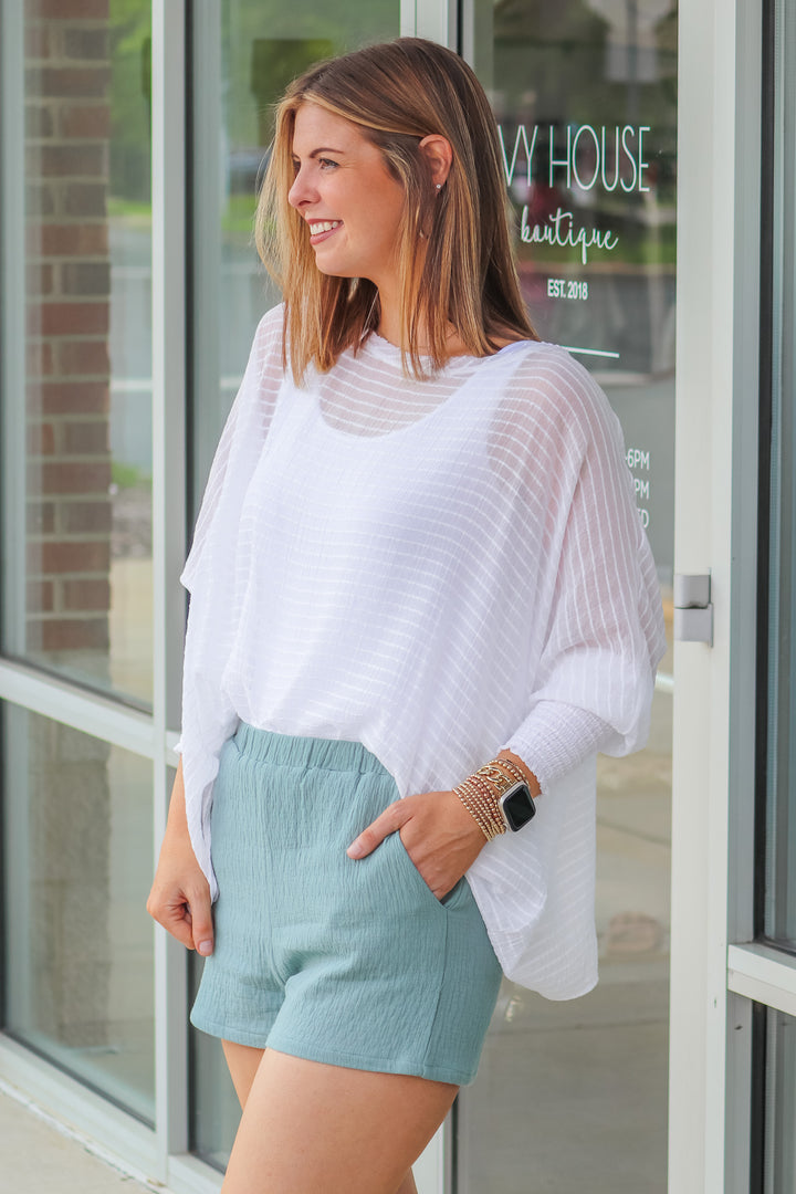 Blue Bell Shorts - Dusty Blue