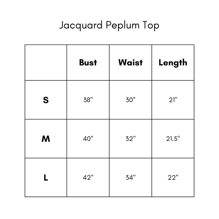 Jacquard Peplum Top - Emerald Green