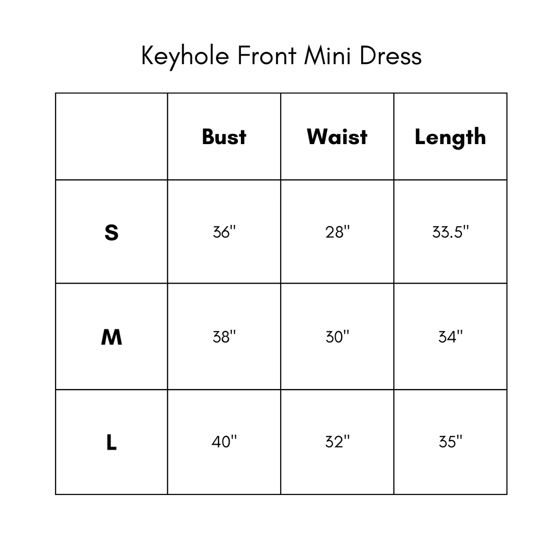 Keyhole Front Mini Dress - Pink