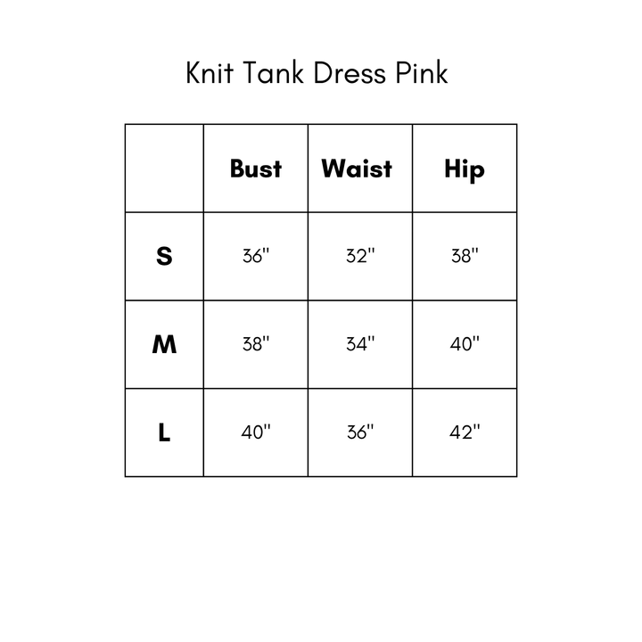 Knit Tank Dress - Pink